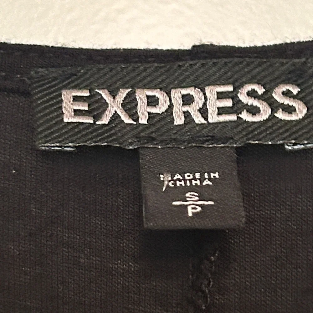 Express Sequin V-Neck Blouse S Black Festive Holiday Cocktail Party Date Night